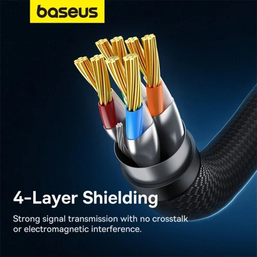 Baseus gyors internet kábel RJ45 cat.7 10Gbps 25m fonott fekete - 14