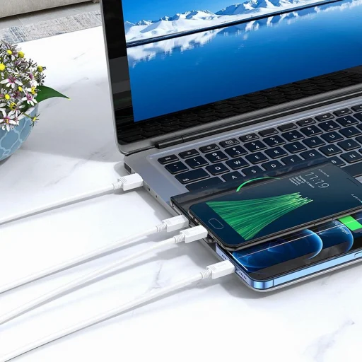 HOCO kábel 3 az 1-ben USB A - Lightning / Micro USB / Type-C 2A X76 1 m fehér - 4