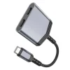 HOCO adapter AUX 2in1 Type C to 2 x Type C 27W LS40 fém szürke thumbnail