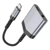 HOCO adapter AUX 2in1 Type C to Type C / Jack 3,5 mm 27W LS39 szürke thumbnail