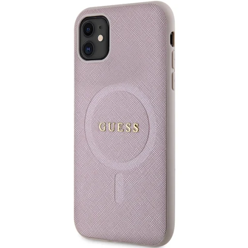 Guess tok iPhone 11 GUHMN61PSAHMCP rózsaszín Saffiano Magsafe - 2