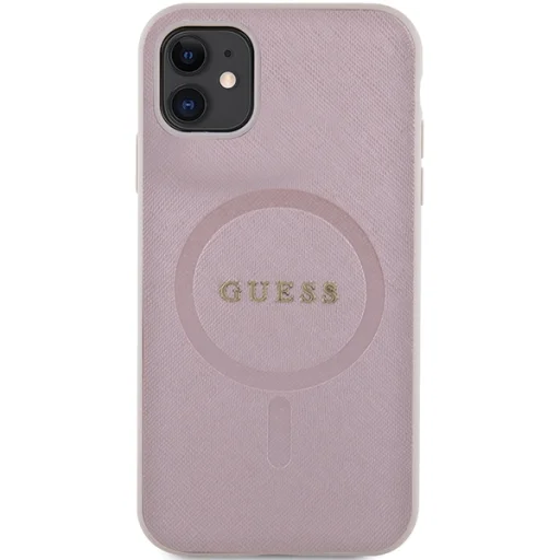 Guess tok iPhone 11 GUHMN61PSAHMCP rózsaszín Saffiano Magsafe - 3
