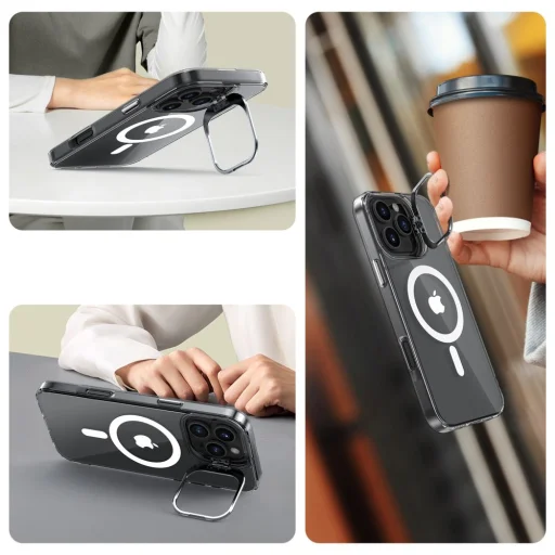 Tech-protect Magstand Magsafe Iphone 16 Pro Clear Tok - 3