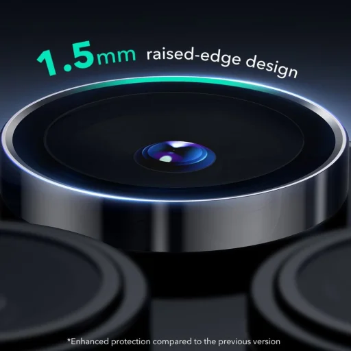  iPhone 16 Pro / 16 Pro Max Fekete ESR Armorite Kamera Védő üvegfólia - 3