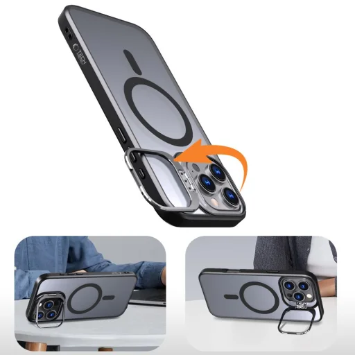 Tech-protect Magállvány Mágneserő Iphone 16 Pro Matt Fekete Tok - 2
