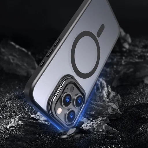 Tech-protect Magállvány Mágneserő Iphone 16 Pro Matt Fekete Tok - 4