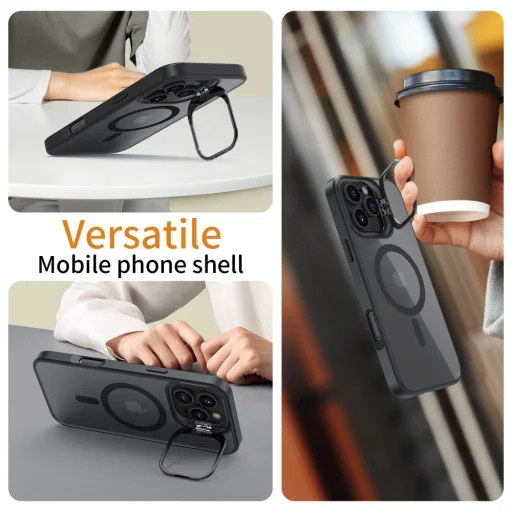 Tech-protect Magállvány Mágneserő Iphone 16 Pro Matt Fekete Tok - 5