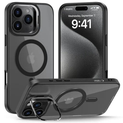 Tech-protect Magállvány Mágneserő Iphone 16 Pro Matt Fekete Tok - 1