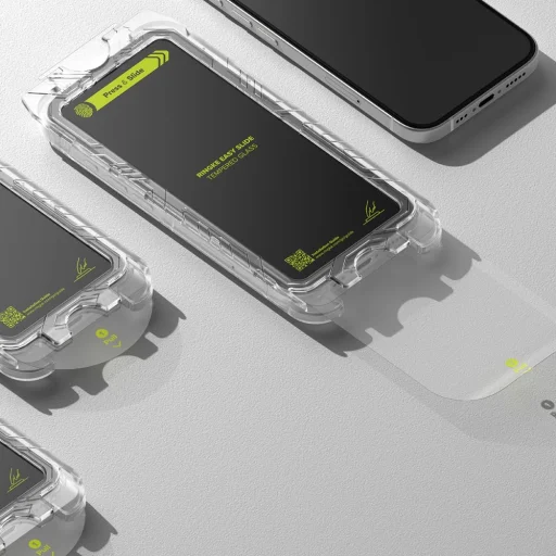 RINGKE EASY SLIDE 2-PACK IPHONE 15 / 16 FEKETE üvegfólia - 4