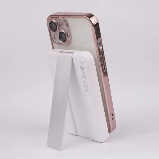 Forever MACS-100 mágneses vezeték nélküli töltőállomás power bankkal fehér 5 az 1-ben - 19