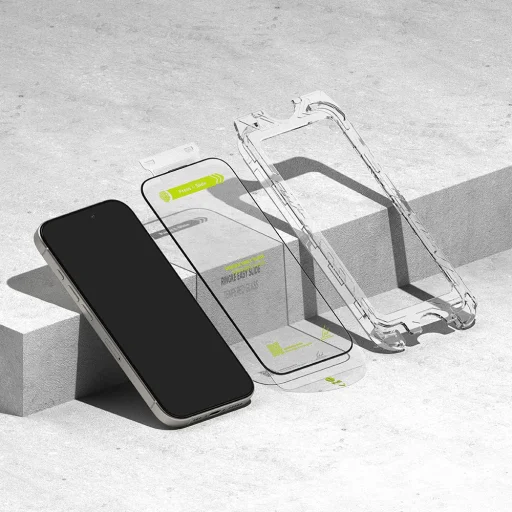 Ringke Easy Slide 2-pack edzett üveg iPhone 16 Pro Max fekete üvegfólia - 3