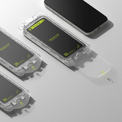 Ringke Easy Slide 2-pack edzett üveg iPhone 16 Pro Max fekete üvegfólia - 5