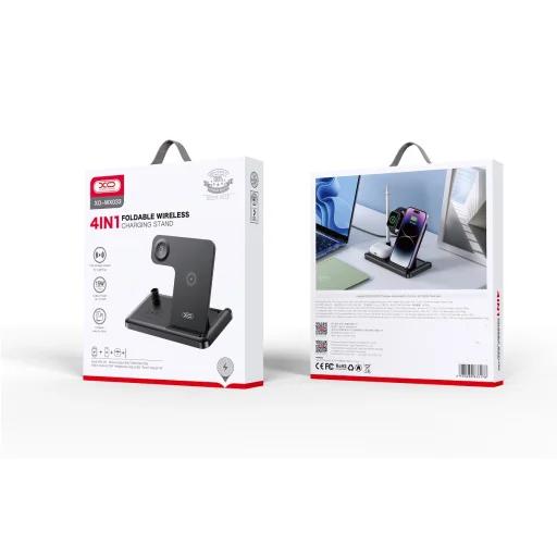XO vezeték nélküli induktív töltő WX033 4 az 1-ben 15W fekete - 2
