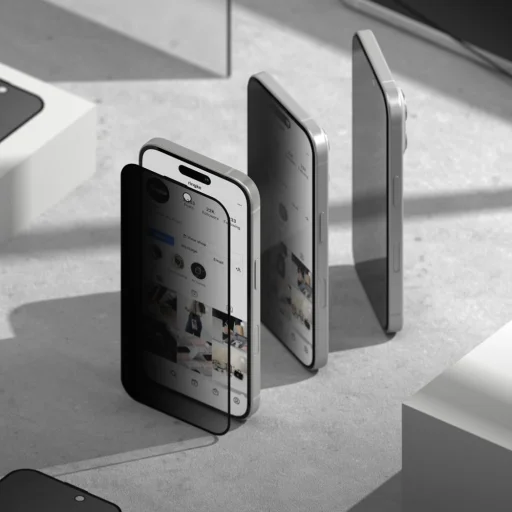 Ringke Easy Slide 2 darabos Privacy üvegfólia iPhone 16 Pro - 3