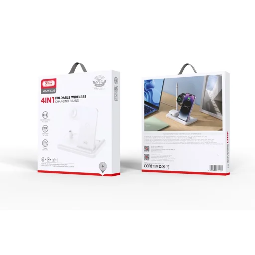 XO vezeték nélküli induktív töltő WX033 4 az 1-ben 15W fehér - 2
