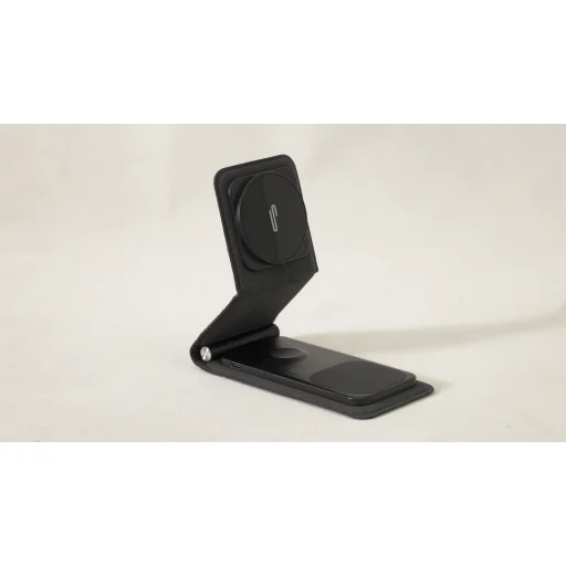 Ugly Rubber vezeték nélküli töltő MS WALLET 15W 3in1 összecsukható fekete - 1