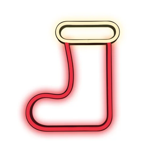 Neon LED KARÁCSONYI ZOKNI fehér piros FLNE23 Forever Light - 1