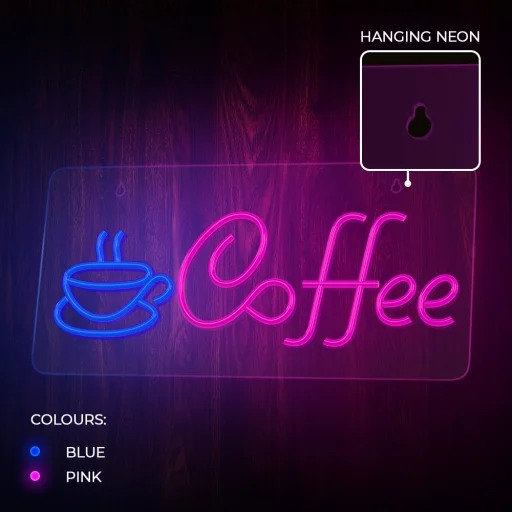 Neon PLEXI LED COFFEE pink kék NNE11 Neolia LED Világítás - 5