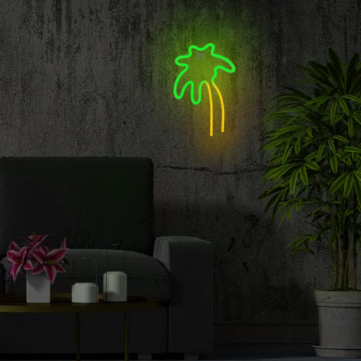 Neon LED Lámpa PALM zöld narancs NNE04 Neolia - 6