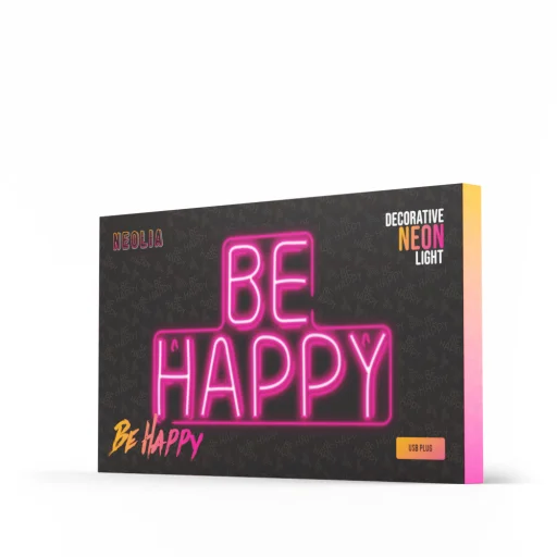 Neon PLEXI LED BE HAPPY pink NNE10 Neolia LED Világítás - 2