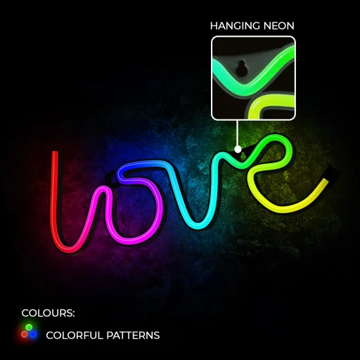Neon LED RGB LOVE FLRN01 + RC Forever Light - 6