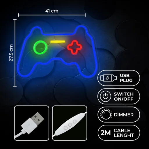 Neon PLEXI LED GAMEPAD színes FPNE03X Forever Light - 5