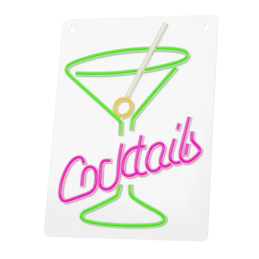 Neon PLEXI LED COCKTAILS rózsaszín zöld FPNE02X Forever Light - 2