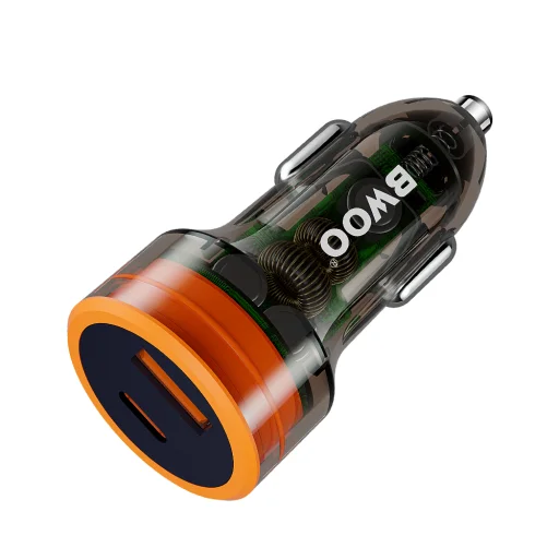 BWOO 38W gyors átlátszó autós töltő BO-CC85 QC 18W + PD 20W - 4