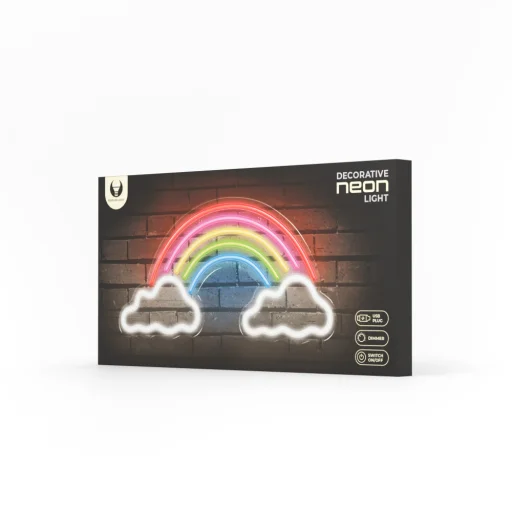 Neon PLEXI LED SZIVÁRVÁNY FELHŐKÖN többszínű FPNE32 Forever Light - 8