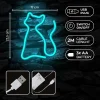 Neon LED Fény Macska türkiz NNE24 Neolia - 6