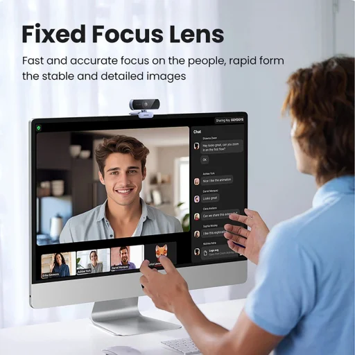 Ugreen CM678 USB HD webkamera - szürke - 6