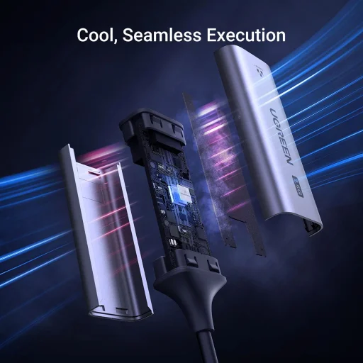 Ugreen CM648 USB-C to RJ45 Ethernet 2.5G adapter - szürke - 5