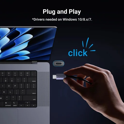 Ugreen CM648 USB-C to RJ45 Ethernet 2.5G adapter - szürke - 6