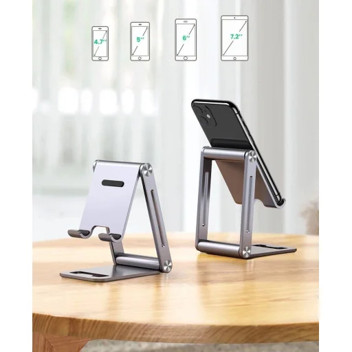Ugreen fém alumínium összecsukható telefon- és tablet tartó szürke (LP263 80708) - 13