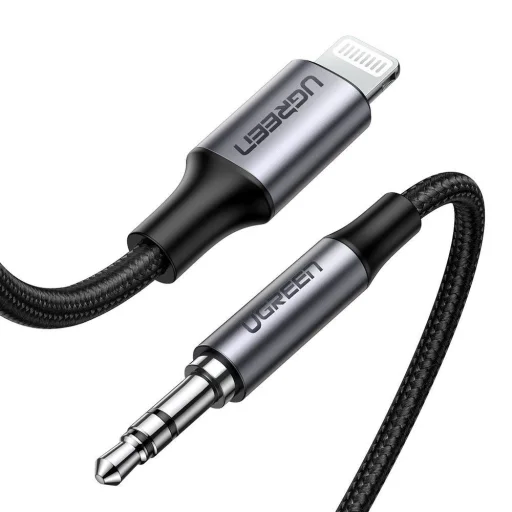 Ugreen kábel AUX MFI Lightning audio kábel - 3.5 mm mini jack 1 m szürke (70509) - 1