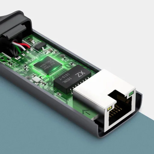 Ugreen külső hálózati adapter RJ45 - USB Type C (1000 Mbps / 1 Gbps) Gigabit Ethernet szürke (CM199) - 6