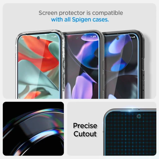 Spigen Glas.TR "EZ Fit" 2-PACK Google Pixel 9 / 9 Pro  / 10 / 10 Pro üvegfólia - 14