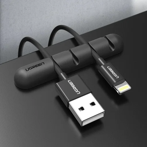 Ugreen 30762 öntapadós kábelrendező 4 kábelhez - fekete (2 db) - 2