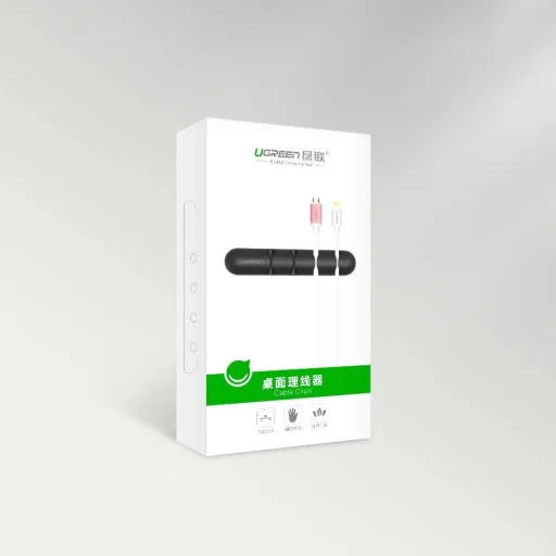 Ugreen 30762 öntapadós kábelrendező 4 kábelhez - fekete (2 db) - 11