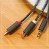 Ugreen AV102 10511 kábel 3.5 mm mini jack (male) / 2RCA (male) 1.5m - szürke thumbnail
