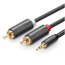 Ugreen AV102 10511 kábel 3.5 mm mini jack (male) / 2RCA (male) 1.5m - szürke