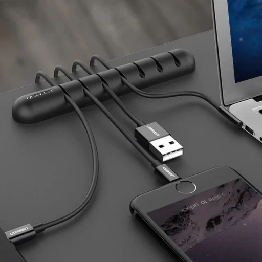 Ugreen LP114 öntapadós kábelszervező 7 kábelhez - fekete - 3