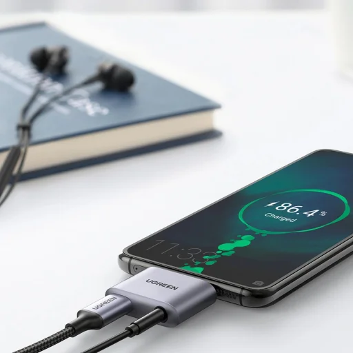 Ugreen CM231 USB-C mini jack 3.5 mm audio adapter - szürke - 16