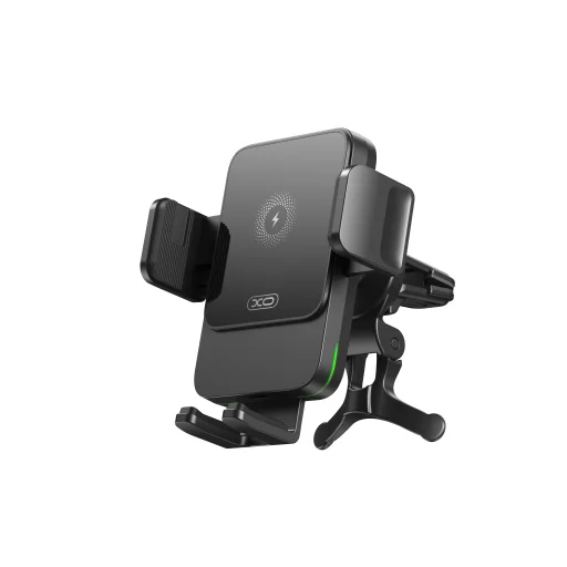 XO autós telefontartó WX041 vezeték nélküli induktív töltővel 15W fekete szellőzőrács - 1