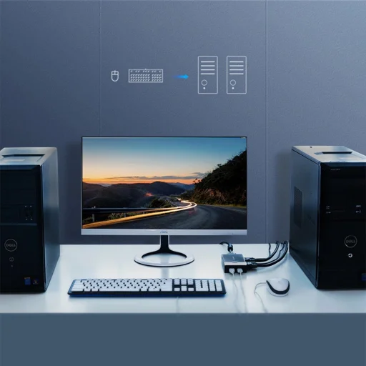 Ugreen 30357 KVM switch - fekete - 3