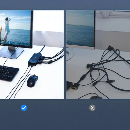 Ugreen 30357 KVM switch - fekete - 6