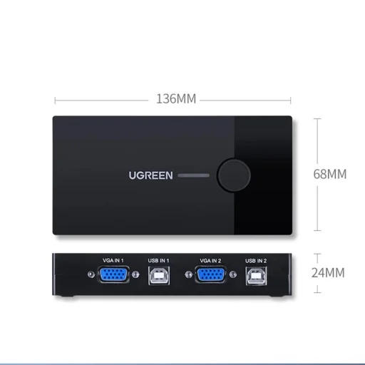 Ugreen 30357 KVM switch - fekete - 11
