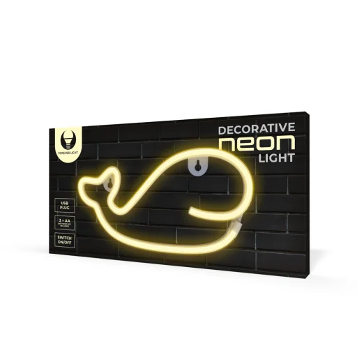 Neon LED Világítás BÁLNA meleg fehér + USB FLNE09 Forever Light - 9