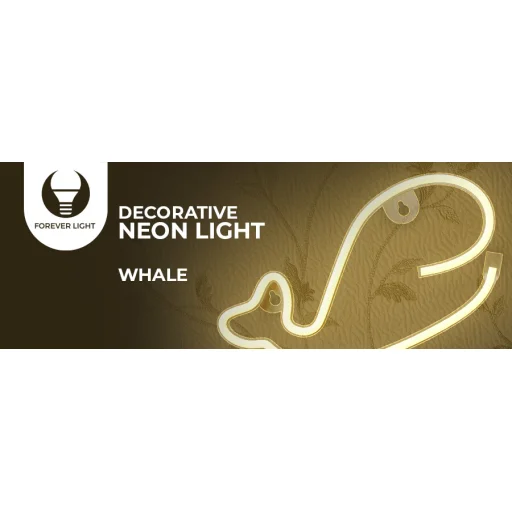 Neon LED Világítás BÁLNA meleg fehér + USB FLNE09 Forever Light - 10