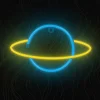 Neon LED Világítás SZATURN sárga kék Bat + USB FLNE11 Forever Light thumbnail